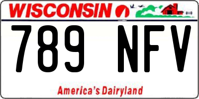 WI license plate 789NFV