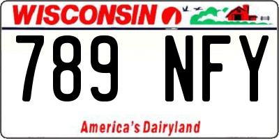 WI license plate 789NFY