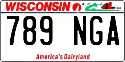 WI license plate 789NGA