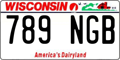 WI license plate 789NGB