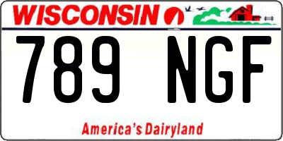 WI license plate 789NGF