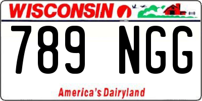 WI license plate 789NGG