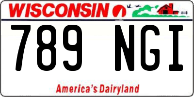 WI license plate 789NGI