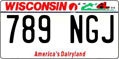 WI license plate 789NGJ