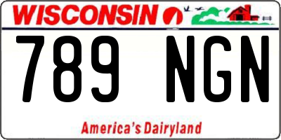 WI license plate 789NGN
