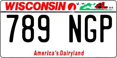 WI license plate 789NGP
