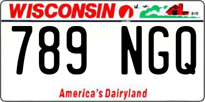 WI license plate 789NGQ