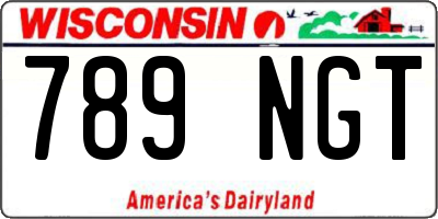 WI license plate 789NGT