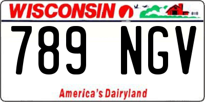 WI license plate 789NGV