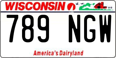 WI license plate 789NGW