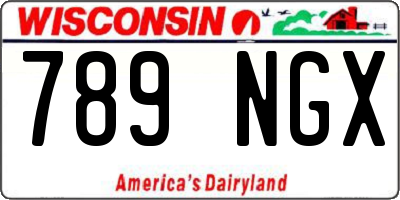 WI license plate 789NGX