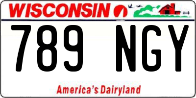 WI license plate 789NGY