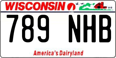 WI license plate 789NHB