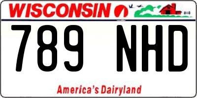 WI license plate 789NHD