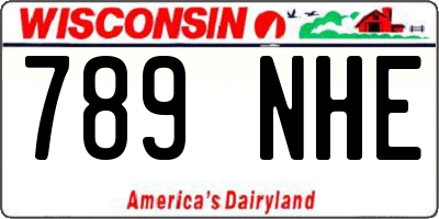 WI license plate 789NHE