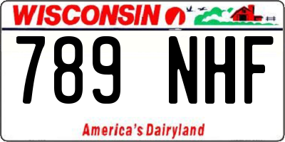 WI license plate 789NHF