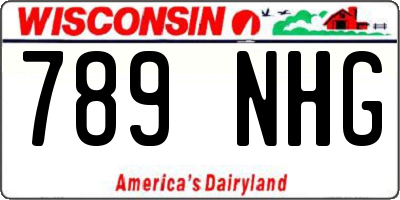 WI license plate 789NHG