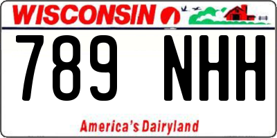 WI license plate 789NHH