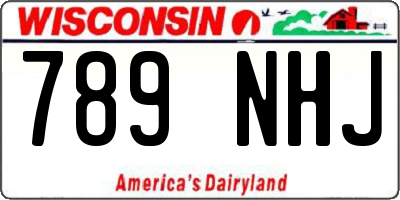 WI license plate 789NHJ