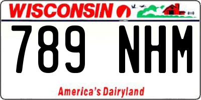 WI license plate 789NHM