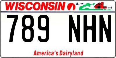 WI license plate 789NHN