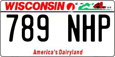 WI license plate 789NHP