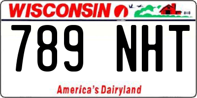 WI license plate 789NHT
