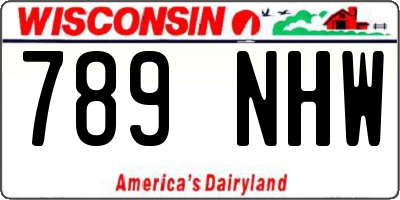 WI license plate 789NHW