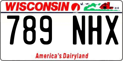 WI license plate 789NHX
