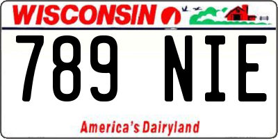 WI license plate 789NIE
