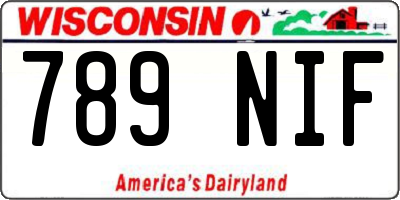 WI license plate 789NIF
