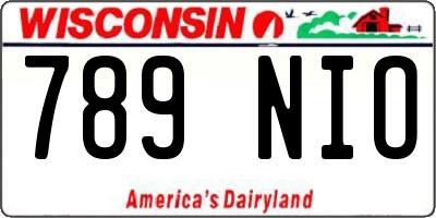 WI license plate 789NIO