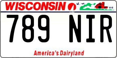 WI license plate 789NIR