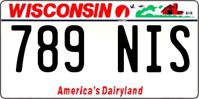 WI license plate 789NIS