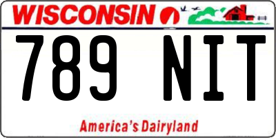 WI license plate 789NIT