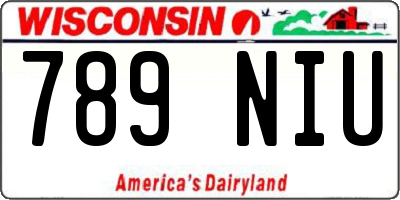 WI license plate 789NIU