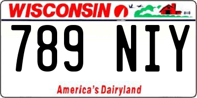 WI license plate 789NIY