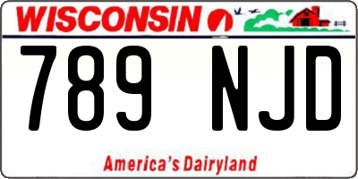 WI license plate 789NJD