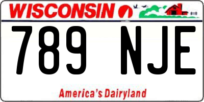 WI license plate 789NJE