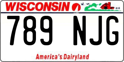 WI license plate 789NJG