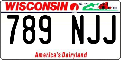 WI license plate 789NJJ