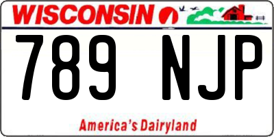 WI license plate 789NJP