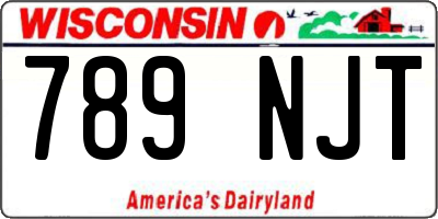 WI license plate 789NJT