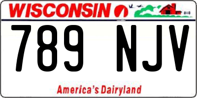 WI license plate 789NJV