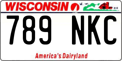 WI license plate 789NKC