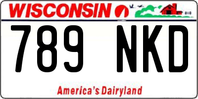 WI license plate 789NKD