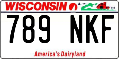 WI license plate 789NKF