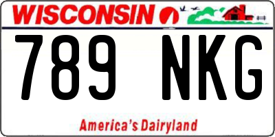 WI license plate 789NKG