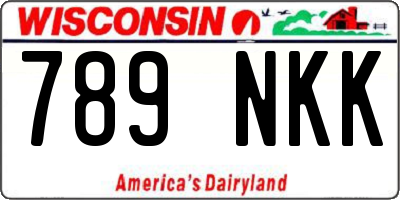 WI license plate 789NKK