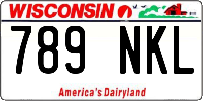 WI license plate 789NKL